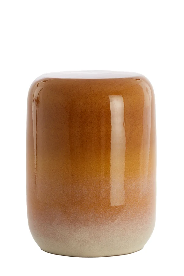 Side table 34x46,5 cm FRANCA ceramics ocher-cream | OUTLET