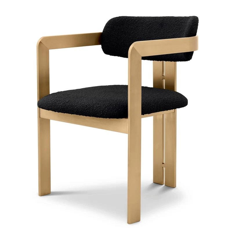 Dining Chair Donato Brushed brass finish