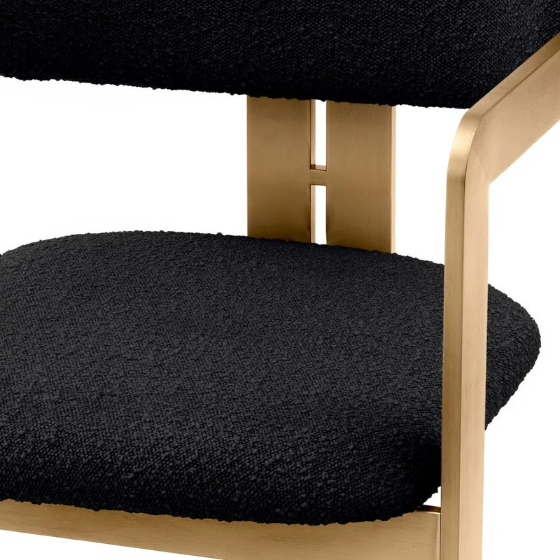 Dining Chair Donato Brushed brass finish