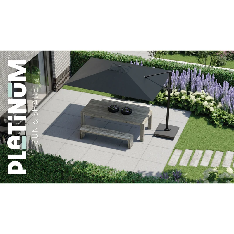 Platinum Sun & Shade zweefparasol Challenger T² premium 260x350 Havana