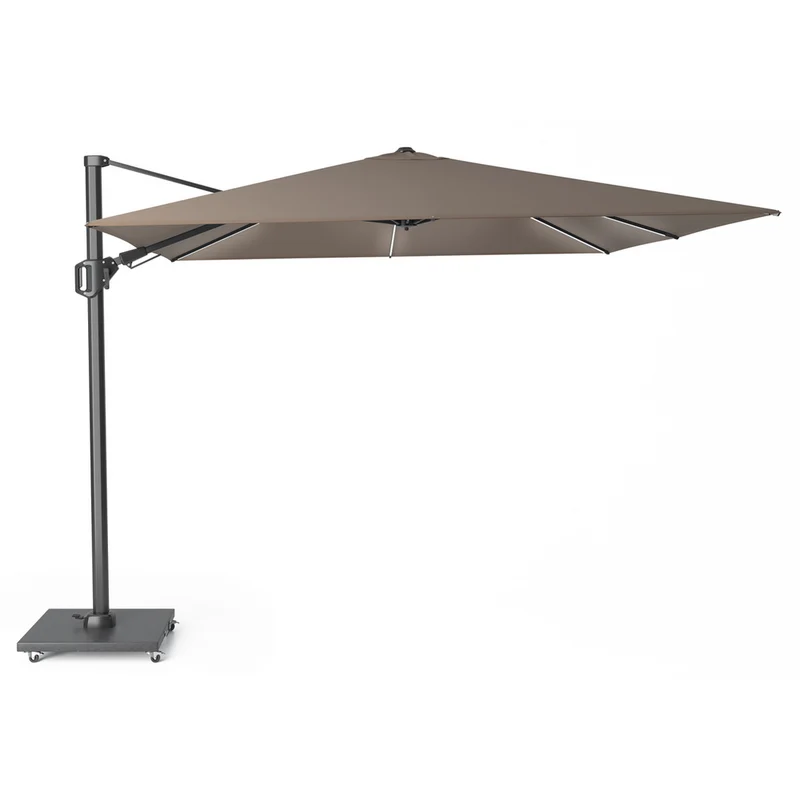 Platinum Sun & Shade zweefparasol Challenger T² Premium Glow 300x300 Havana
