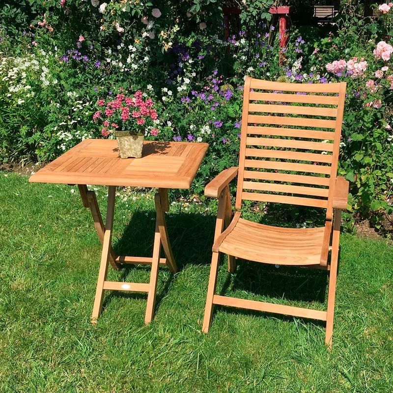 Teak Klapptisch Henley - Quadratisch, 70 x 70 cm