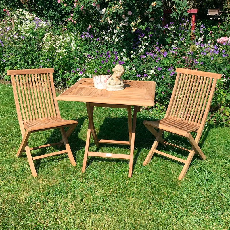 Teak Klapptisch Henley - Quadratisch, 70 x 70 cm