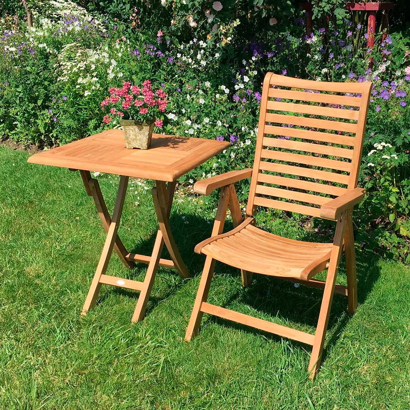 Teak Klapptisch Henley - Quadratisch, 60 x 60 cm