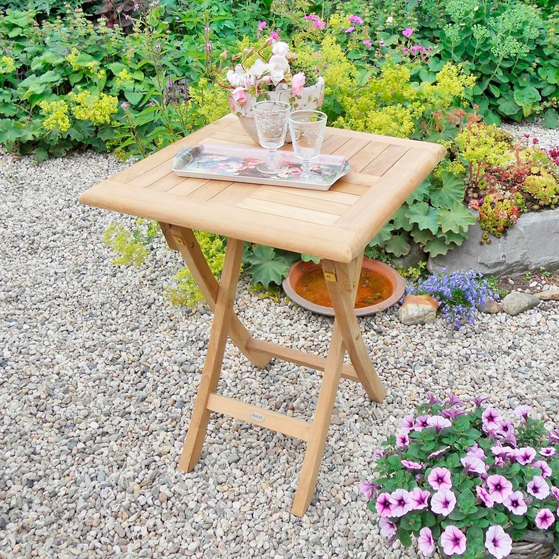 Teak Klapptisch Henley - Quadratisch, 60 x 60 cm