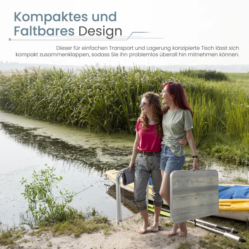 HOMECALL Campingtisch klappbar – Gartentisch höhenverstellbar | B-Ware Sonderposten