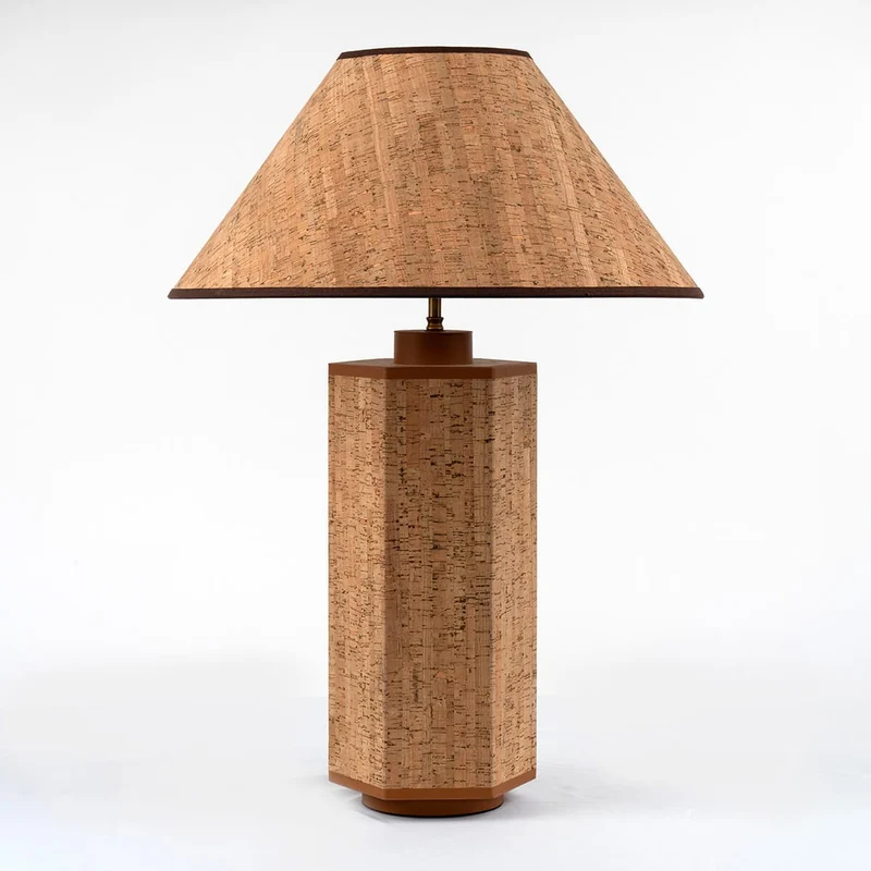 Ralf Hexagonal Lamp Leather and Cork | OUTLET
