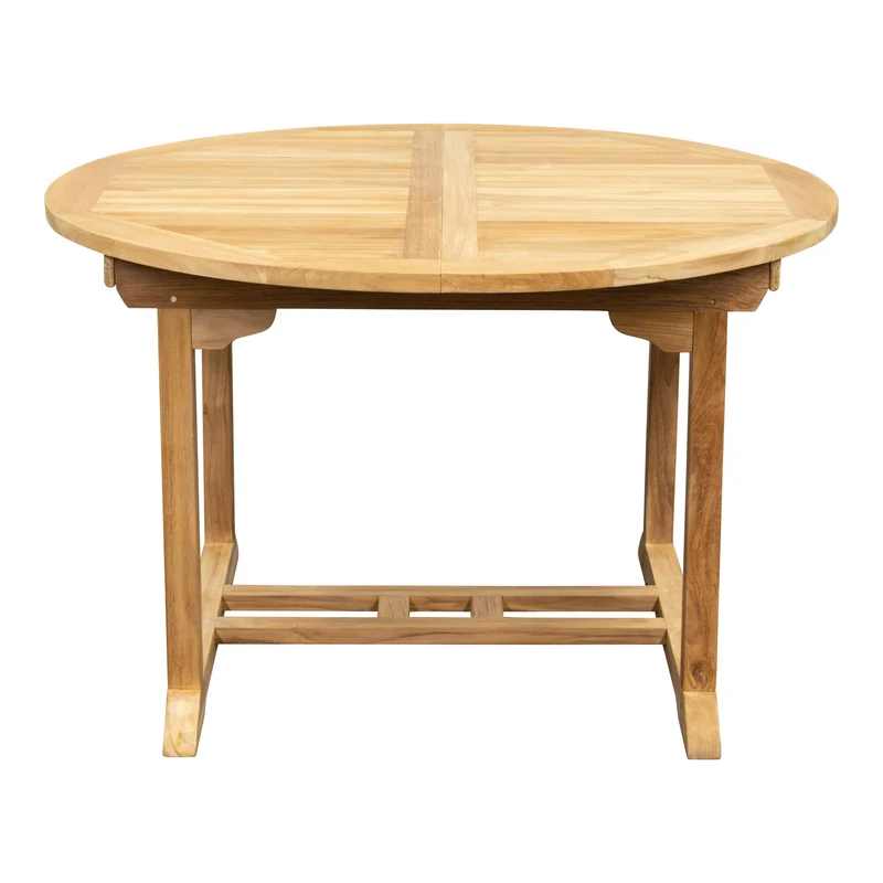 Teak Ausziehtisch rund Classic - 120/180cm