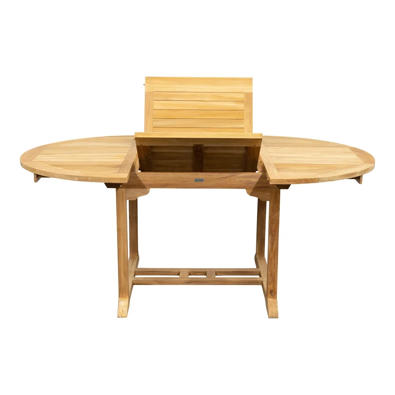 Teak Ausziehtisch rund Classic - 120/180cm
