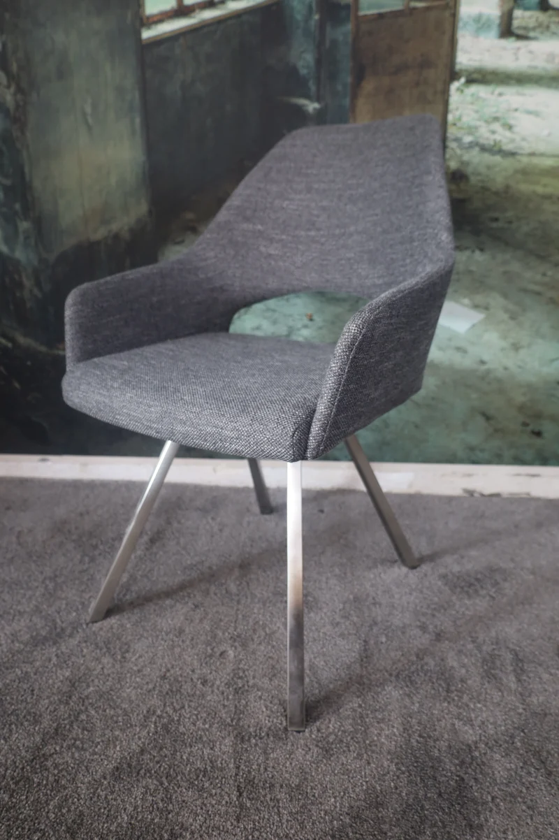 Stuhl Esszimmerstuhl Armlehnestuhl+2 Gestelle wählbar Schwarz/Silber