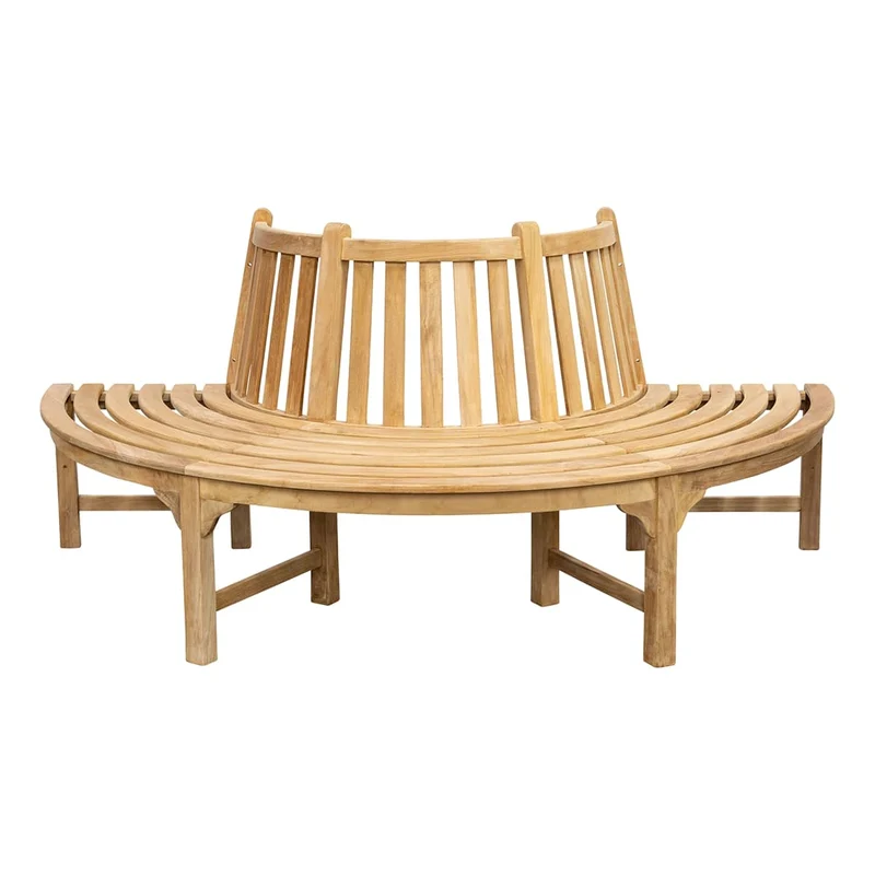 Teak Baumbank rund, 200cm