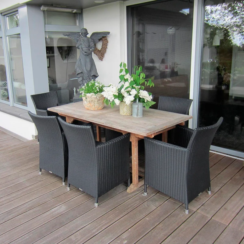 Teak Ausziehtisch Classic - rechteckig, 150/210 x 90 cm
