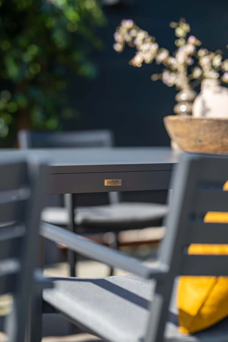 Garden Impressions Oklahoma tuinstoelen set van 4 carbon black