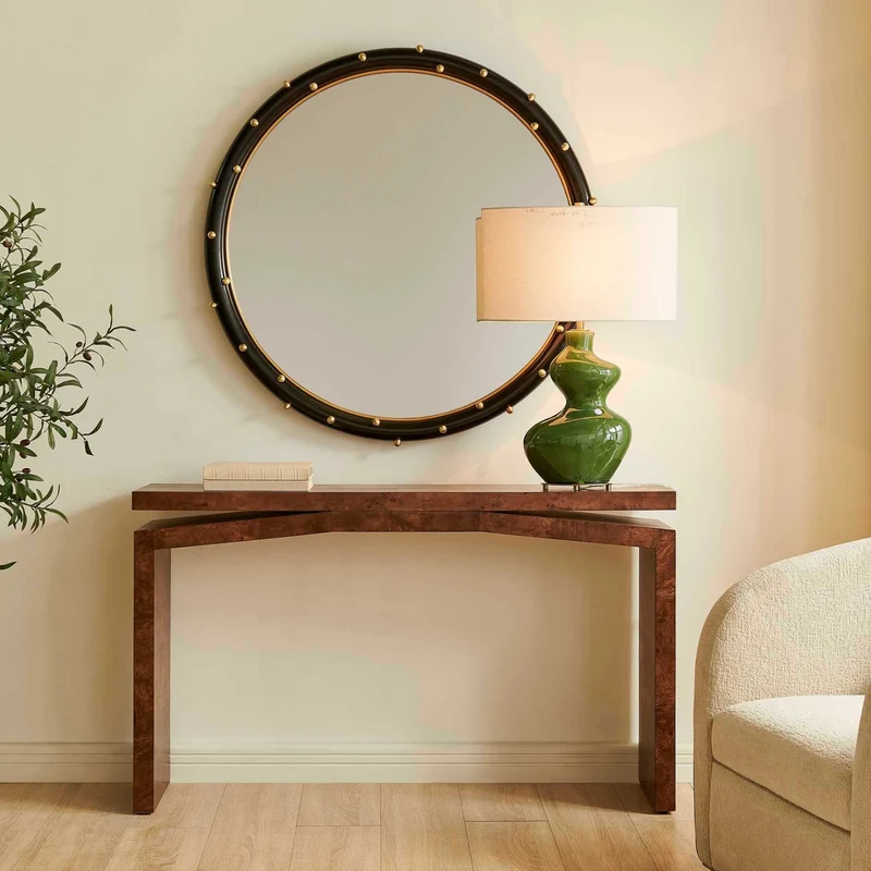 Naoko Burl Wood Console Table