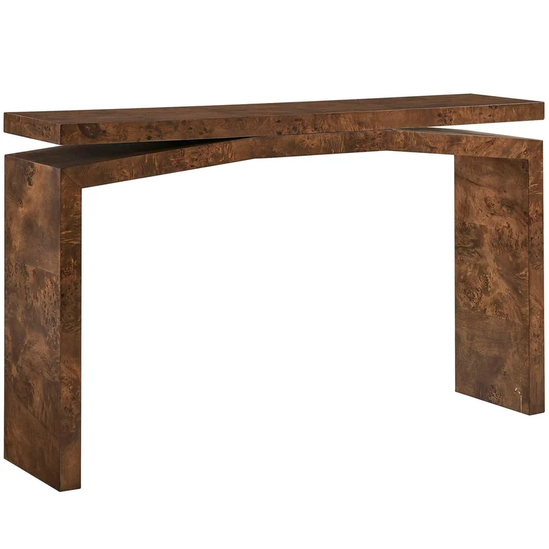 Naoko Burl Wood Console Table