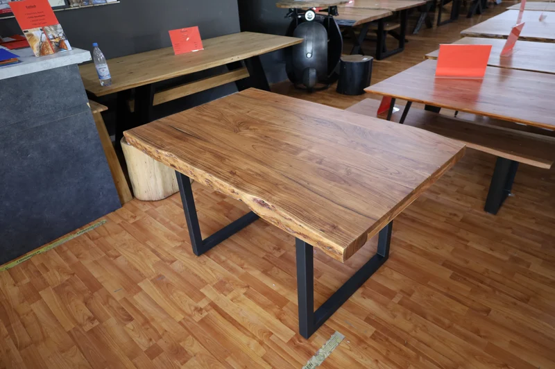 Esstisch Tisch + Massivholz Akazie +Echte Baumkante 200x100cm