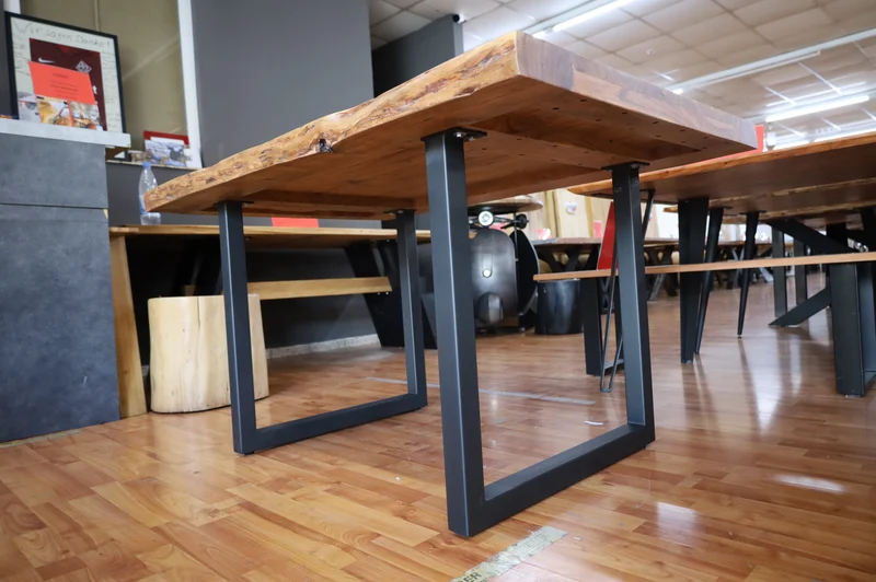 Esstisch Tisch + Massivholz Akazie +Echte Baumkante 180x90cm
