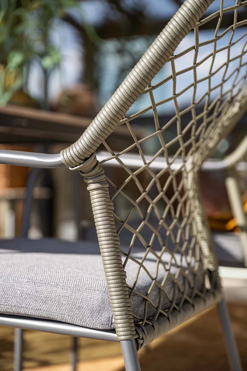 Garden Impressions Dido tuinstoelen set van 4 mosgroen rope
