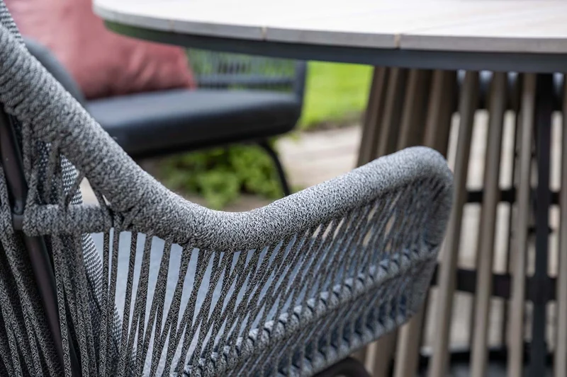 Garden Impressions Triton tuinstoelen set van 4 grijs rope