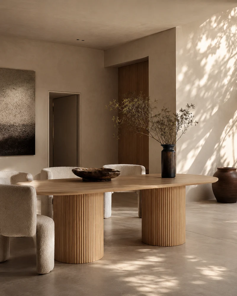 Lantine 240 Dining Table - Pill Shaped - Ash Oak