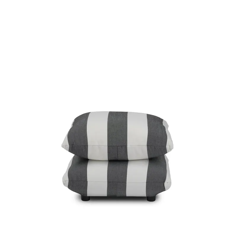 Sycamore Black and White Striped Pouffe | OUTLET