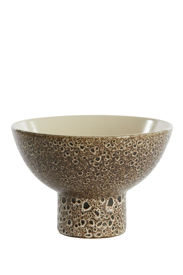 Dish on base 31,5x21 cm KAVALA ceramics cream+black| OUTLET