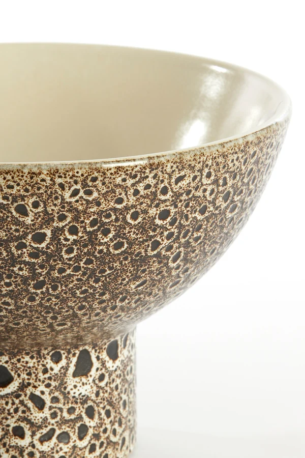 Dish on base 31,5x21 cm KAVALA ceramics cream+black| OUTLET