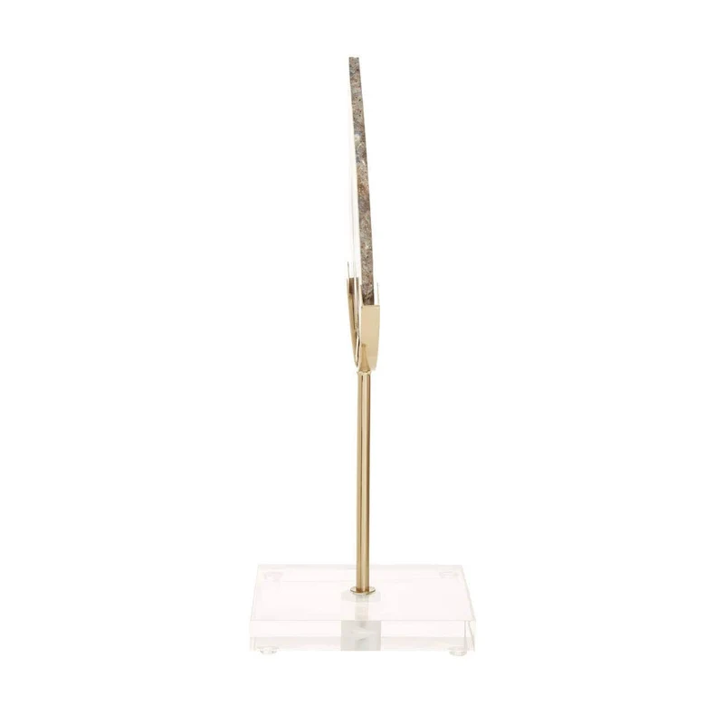 Bowerbird Black And Gold Agate Sculpture | OUTLET