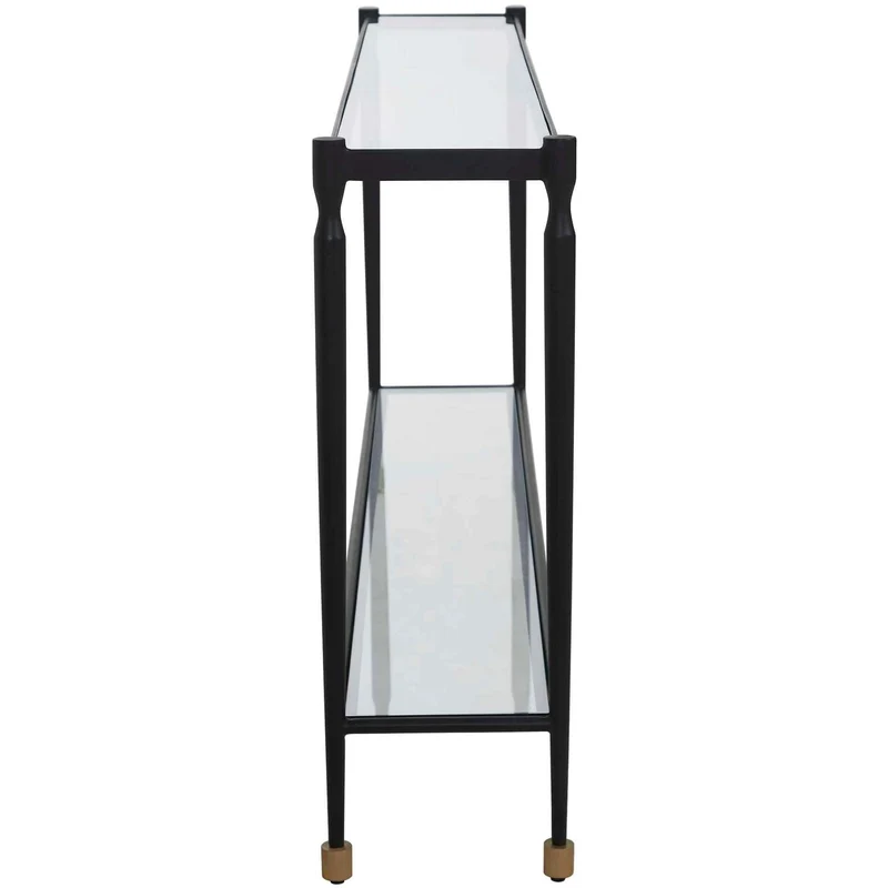 Javana Glass / Iron Console Table