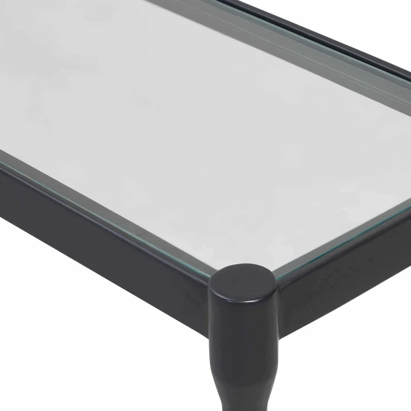 Javana Glass / Iron Console Table