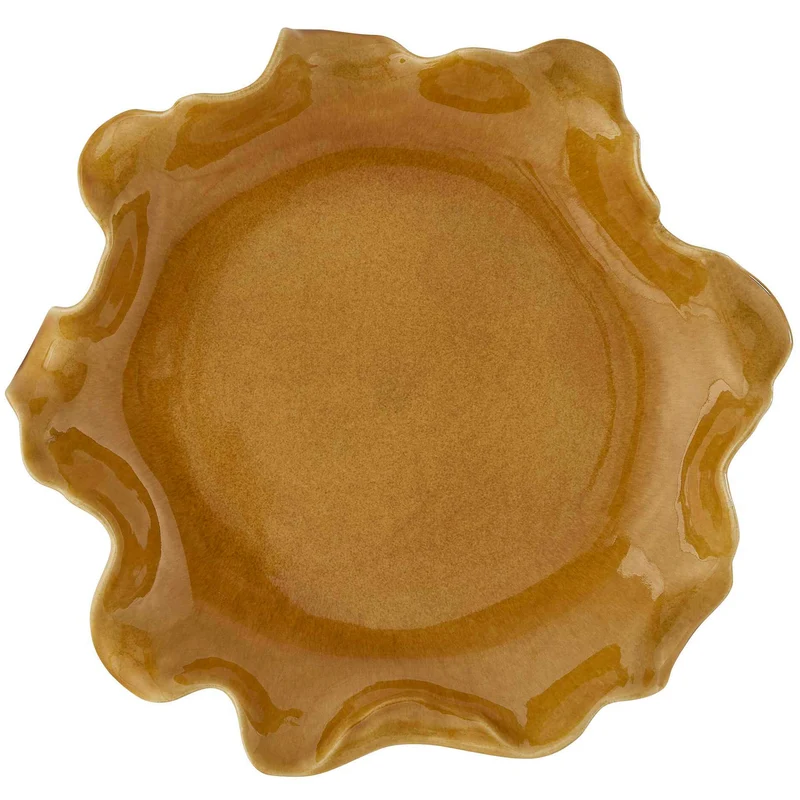 Golden Crest Ruffle Indoor-Outdoor Bowl