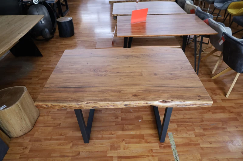 Esstisch Tisch + Massivholz Akazie +Echte Baumkante 160x90cm