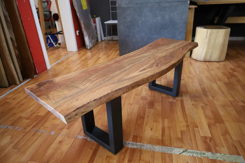 Esstisch Tisch + Massivholz Akazie +Echte Baumkante 240x100cm