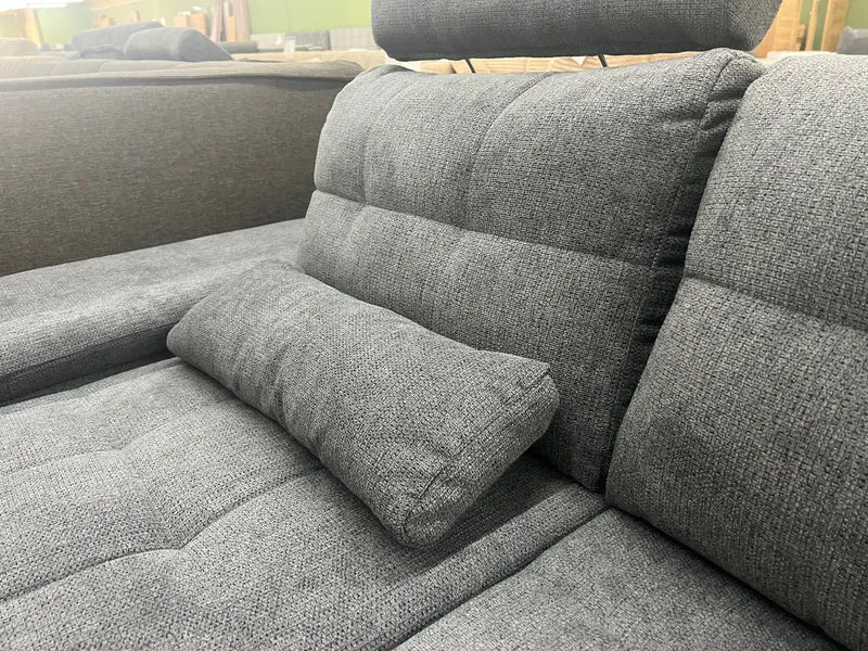 Wohnlandschaft Couch Sofa Maße: 257 x 208cm + Bettfunktion + Stauraum + Kopfteile verstellbar + Armlehne verstellbar + Kissen