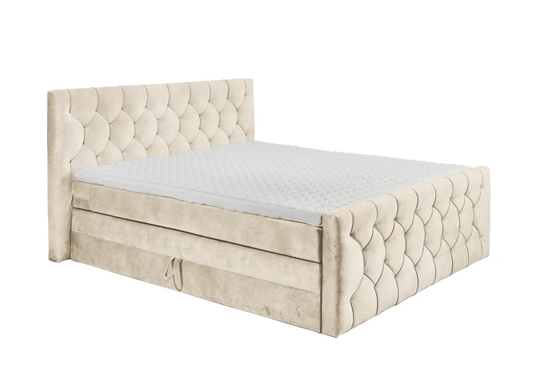 Boxspringbett Bett Kastenbett 180x200cm +Bettkasten + Topper