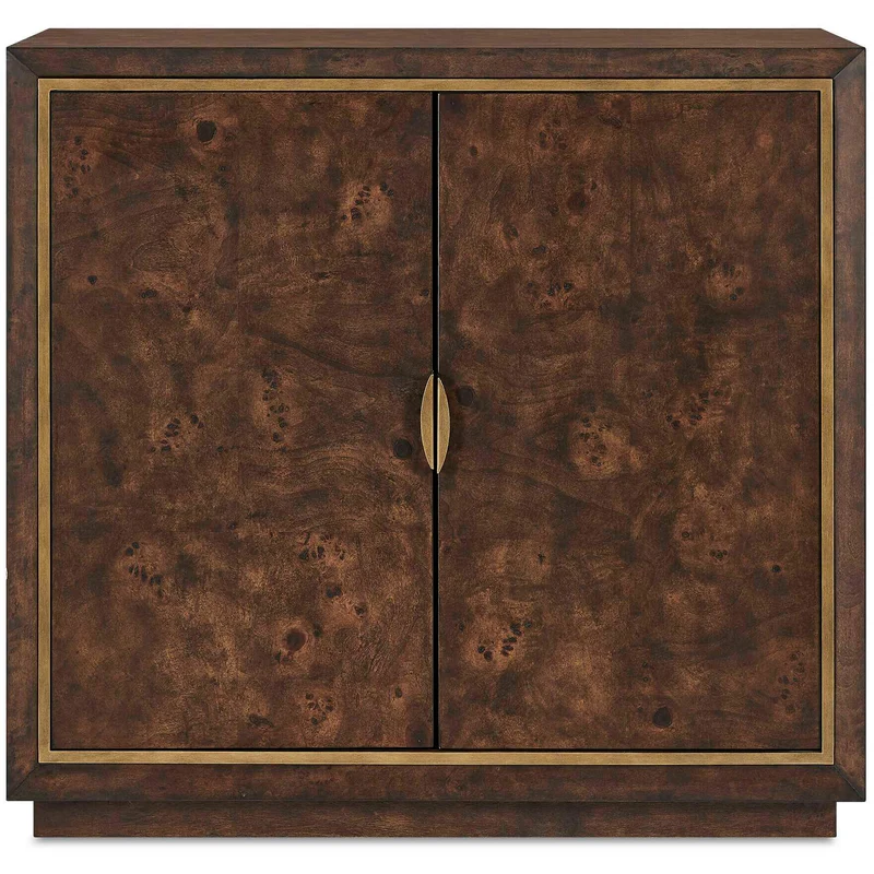 Flores Burl Wood 2 Door Cabinet