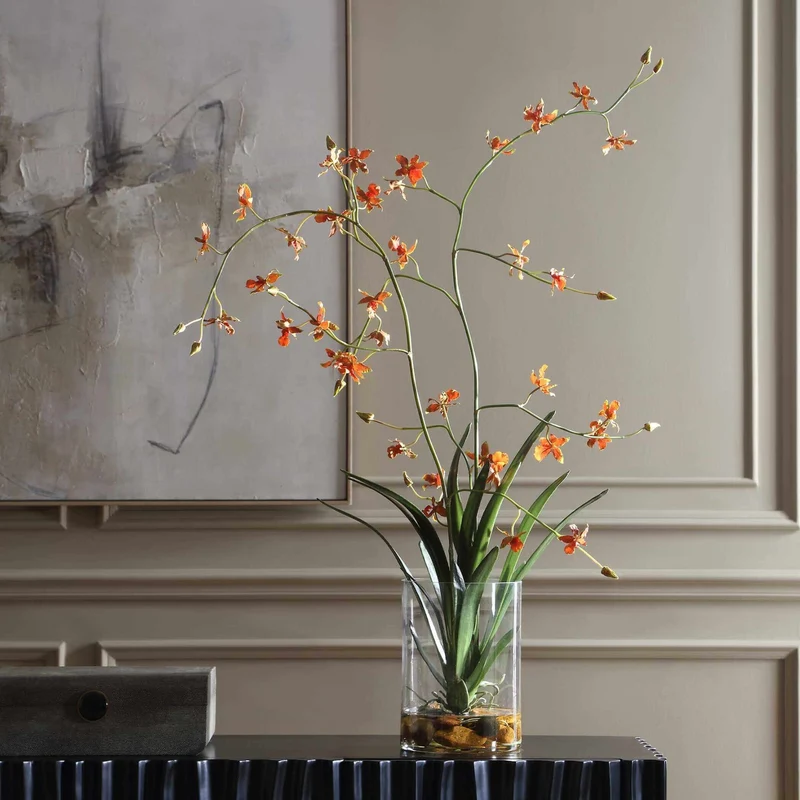 Dancing Orchid In Glass Vase