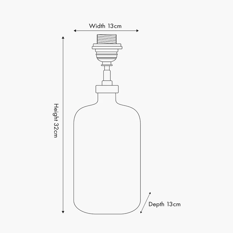 Ophelia Small Mercurial Glass Table Lamp Base| OUTLET