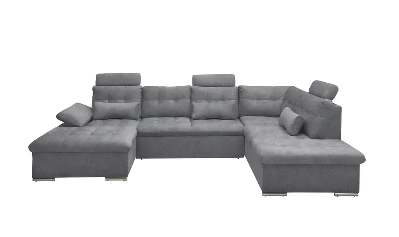Wohnlandschaft Sofa Couch + Bettfunktion + Stauraum