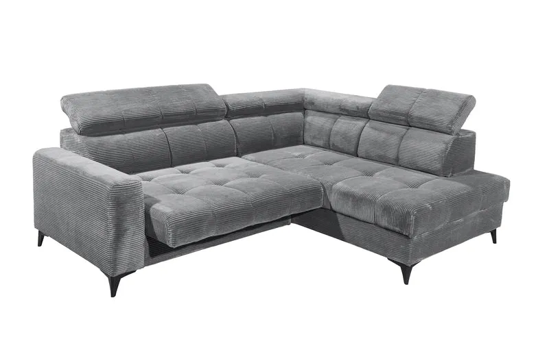Sofa Couch + Elektrische Sitztiefe + Stauraum + Kopfteile verstellbar