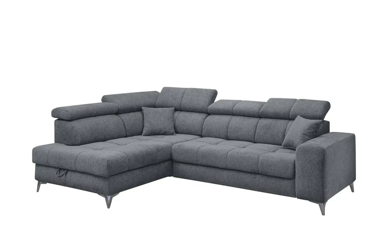 Sofa Couch + Elektrische Sitztiefe + Stauraum + Kopfteile verstellbar