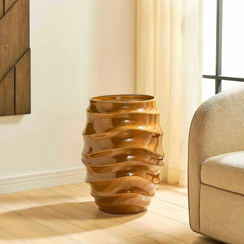 Canyon Wave Indoor-Outdoor Earthy Planter