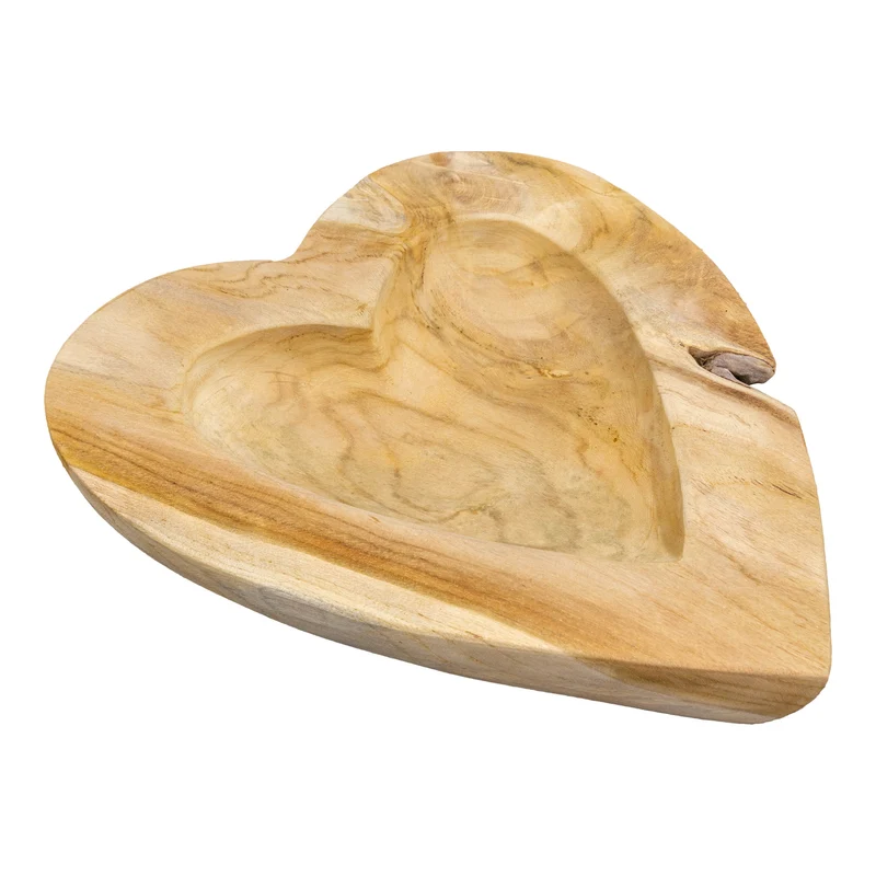 Wurzelholzschale, Herzform, S- ca. 30x27cm