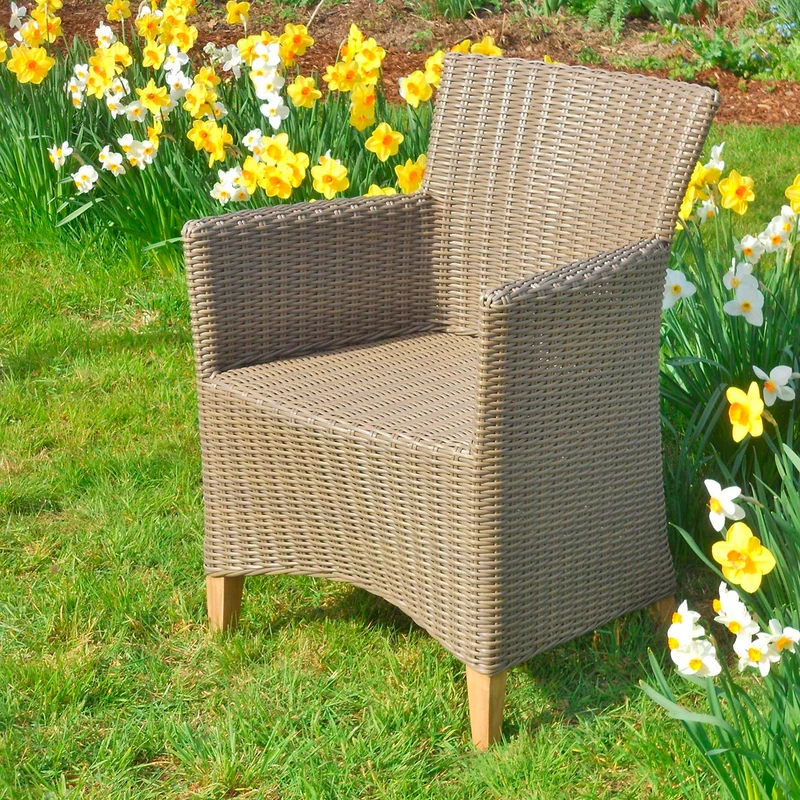 Gartensessel Timur, Polyrattan, kubu grau