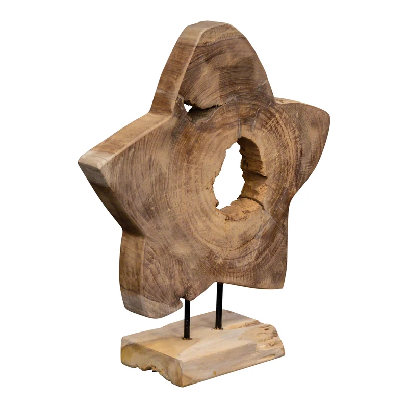 Teak Stern auf Ständer, Dekofigur