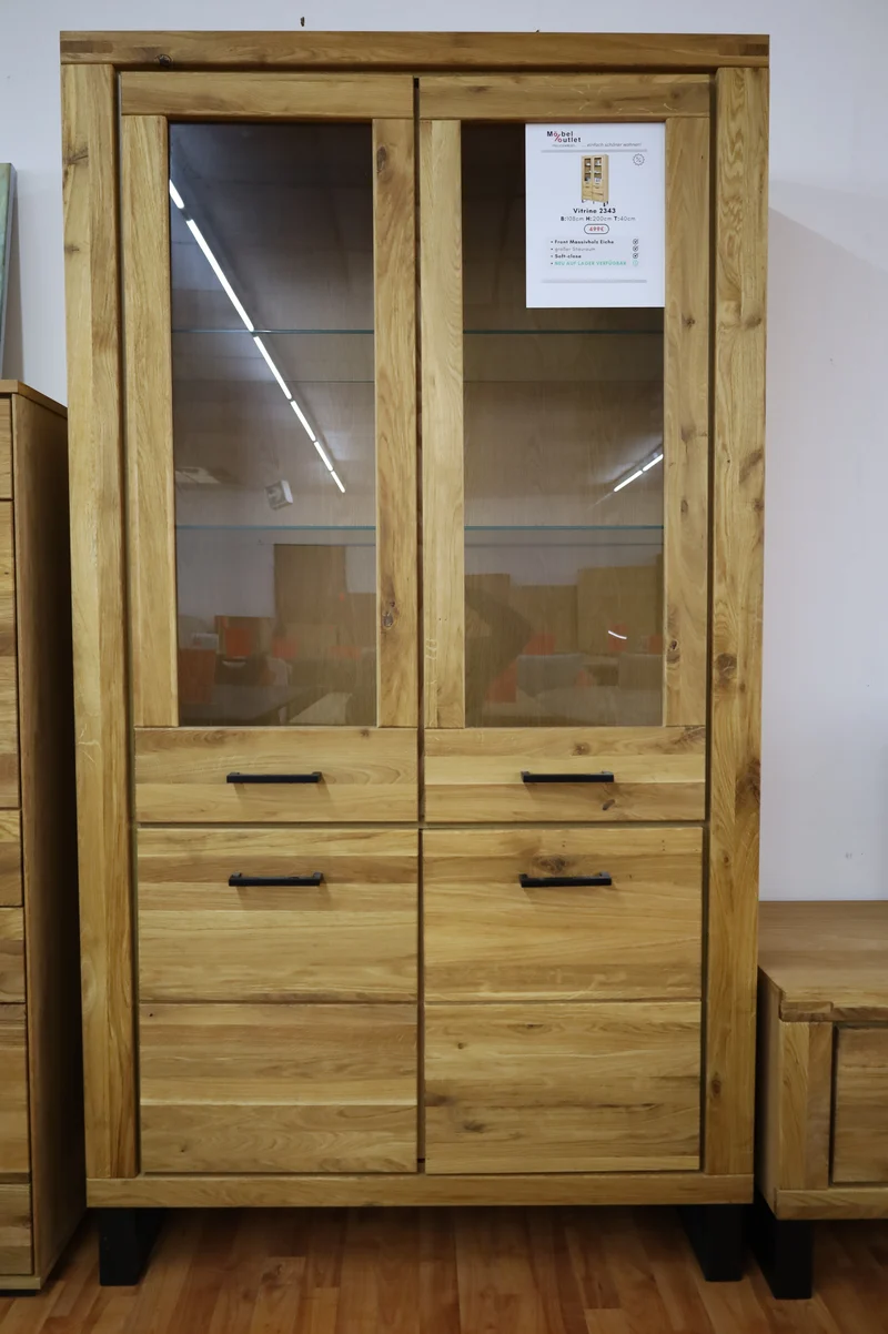 Kommode + Soft-Close + Front Massiv Holz Eiche +großer Stauraum