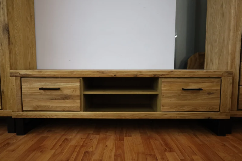 Highboard + Soft-Close + Front Massiv Holz Eiche + großer Stauraum