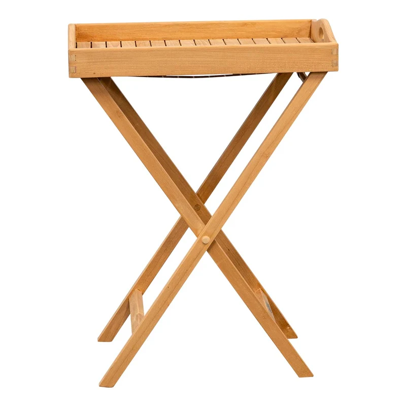 Teak Tablett mit Ständer