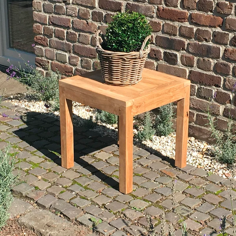 Teak kleiner Beistelltisch Bristol, 50 x 50 x 50cm
