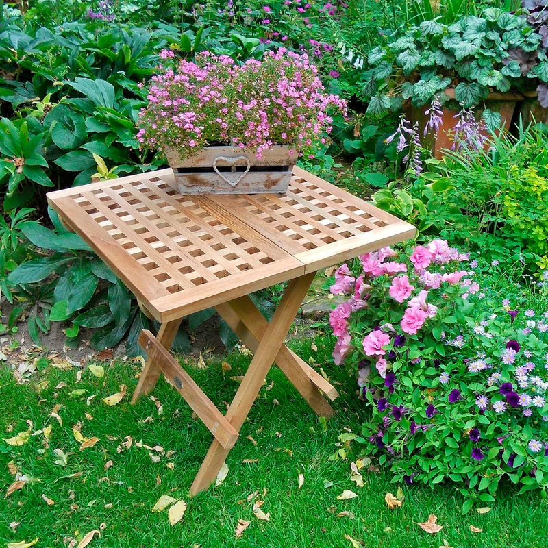 Kleiner Gartentisch Bali, quadratisch 50x50 cm